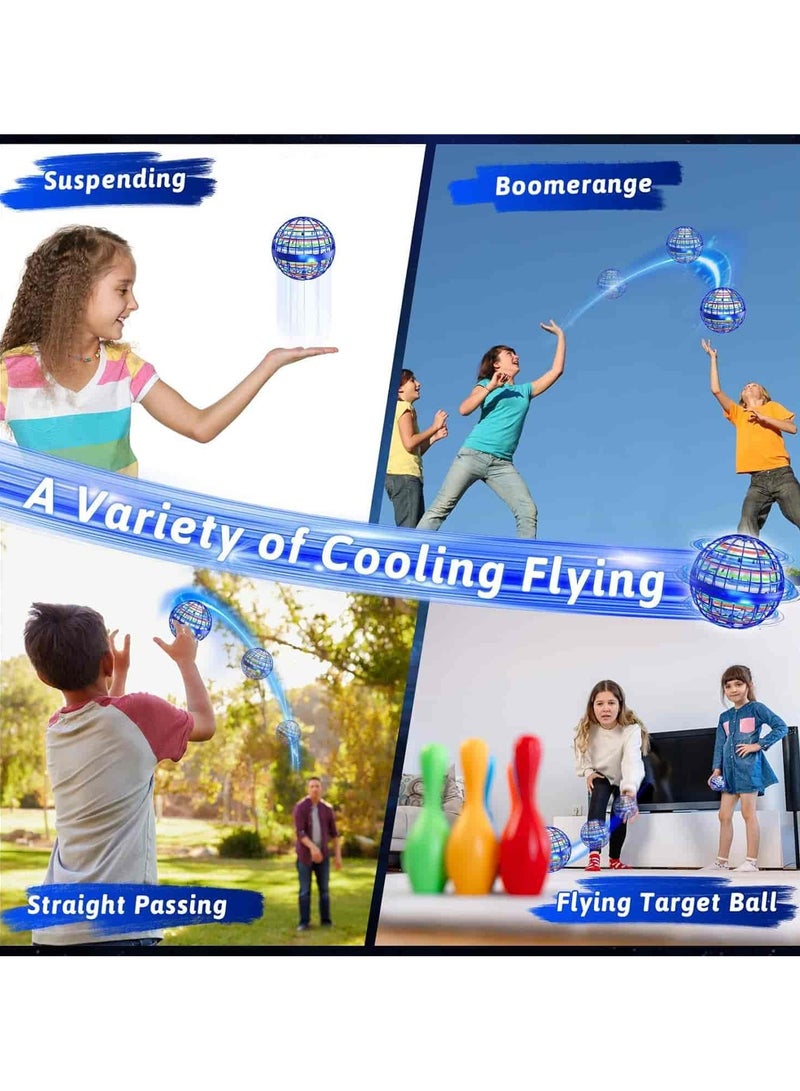 أديلي كرة طائرة مضيئة، لعبة درون صغيرة بومرانج مع أضواء LED، كرة مجرّة دوارة هدية رائعة للأولاد والبنات 6+ سنوات - Image 5